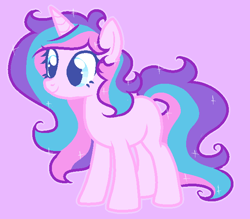 Size: 650x570 | Tagged: safe, anonymous artist, star dreams, unicorn, g4, horn, parent:princess celestia, show accurate, solo, sparkles, sparkly mane