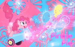 Size: 1900x1200 | Tagged: safe, artist:mlartspecter, artist:otfor2, pinkie pie, earth pony, pony, g4, cutie mark, female, mare, party cannon, wallpaper