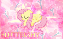 Size: 1900x1200 | Tagged: safe, artist:ikillyou121, artist:mlartspecter, fluttershy, pegasus, pony, g4, female, mare, sleeping, solo, wallpaper