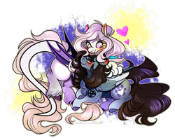 Size: 1393x1099 | Tagged: safe, artist:legendaryshadee, oc, oc only, oc:petrichor, oc:thunderstorm, bat pony, pegasus, pony, female, mare, tongue out