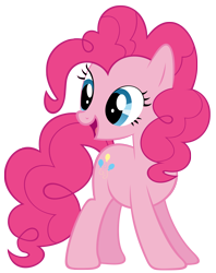 Size: 3000x3788 | Tagged: safe, artist:shho13, pinkie pie, earth pony, pony, g4, female, happy, high res, mare, open mouth, simple background, solo, transparent background, vector