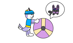 Size: 681x400 | Tagged: safe, artist:frdea, twilight sparkle, lucario, semi-anthro, g4, ball, everest (paw patrol), morph ball, paw patrol, pokefied, pokémon, species swap, twiball, twilicario