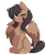 Size: 1000x1200 | Tagged: safe, artist:cottonsweets, oc, oc only, oc:quillwright, pegasus, fallout equestria, :p, blushing, chest fluff, eyebrows, eyebrows visible through hair, fallout equestria: of shadows, female, one eye closed, simple background, sitting, solo, tongue out, transparent background, wink