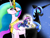 Size: 1154x870 | Tagged: safe, artist:faith-wolff, nightmare moon, princess celestia, princess luna, alicorn, pony, g4, 2011, black background, crying, female, jewelry, mare, pink-mane celestia, regalia, royal sisters, s1 luna, sad, siblings, simple background, sisters