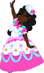 Size: 1150x1913 | Tagged: safe, artist:prixy05, pinkie pie, human, g4, clothes, dark skin, dress, female, gala dress, hat, humanized, pillbox hat, simple background, solo, transparent background