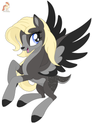 Size: 3925x5284 | Tagged: safe, artist:r4hucksake, oc, oc:azalea, deer, deer pony, original species, peryton, black and yellow, countershading, female, simple background, solo, transparent background