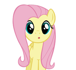 Size: 936x854 | Tagged: safe, artist:landboom, fluttershy, pony, g4, :o, open mouth, simple background, solo, transparent background, vector