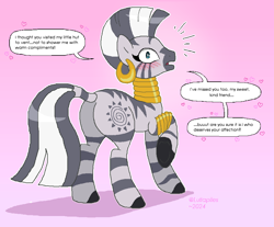 Size: 900x746 | Tagged: safe, artist:lullapiies, zecora, zebra, g4, blushing, butt, cute, plot, solo, zecorass