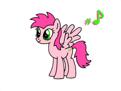 Size: 960x720 | Tagged: safe, artist:lonstecation, oc, oc only, oc:lilly willy, pegasus, pony, g4, female, mare, music, music notes, png, simple background, solo, standing, transparent background, wings