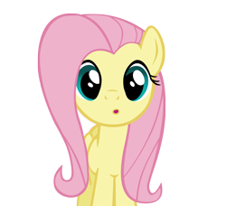 Size: 2000x1824 | Tagged: safe, artist:takua770, fluttershy, pegasus, pony, g4, :o, female, folded wings, front view, looking at you, mare, open mouth, simple background, solo, transparent background, vector, wings