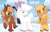 Size: 1280x818 | Tagged: safe, artist:vi45, oc, oc only, unnamed oc, deer, deer pony, hybrid, original species, reindeer, adoptable, albino, antlers, blank flank, body freckles, brown coat, brown fur, brown hair, brown hooves, brown mane, brown tail, coat markings, colored antlers, colored chest fluff, colored ear fluff, colored hooves, colored nose, colored pinnae, colored pupils, dappled, deer oc, deer tail, ear fluff, ear freckles, ear markings, eyelashes, facial markings, female, female oc, fetlock tuft, floppy ears, freckles, gradient legs, green eyes, hoof on chest, hooves, hybrid oc, lidded eyes, looking back, looking down, male, male oc, non-pony oc, open mouth, open smile, outdoors, pink eyes, pink hooves, pink pupils, profile, purple eyes, raised hoof, raised leg, reindeer hybrid, reindeer oc, reindeer pony, ruff, smiling, snip (coat marking), socks (coat markings), standing, standing on three hooves, standing on two hooves, tail, tail freckles, tail markings, three quarter view, trio, turned head, unshorn fetlocks, white coat, white fur, white hair, white mane, white tail