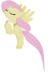 Size: 1000x1500 | Tagged: safe, artist:pageturner1988, fluttershy, pegasus, pony, g4, element of kindness, eyes closed, female, flying, mare, simple background, smiling, solo, spread wings, tail, transparent background, vector, wings