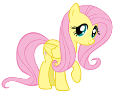 Size: 5000x3842 | Tagged: safe, artist:kysss90, fluttershy, pegasus, pony, g4, .psd available, female, folded wings, mare, raised hoof, simple background, smiling, solo, tail, transparent background, vector, wings