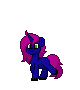 Size: 80x90 | Tagged: safe, oc, oc only, oc:crystal dew, pony, unicorn, ashes town, fallout equestria, fanfic:fallout equestria - to bellenast, pony town, animated, gif, green eyes, magenta mane, pixel art, simple background, solo, transparent background