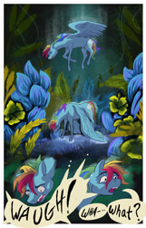 Size: 2000x3100 | Tagged: safe, artist:seventozen, rainbow dash, pony, comic:the problem of parthus, g4, plant, solo