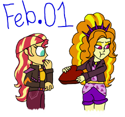 Size: 2675x2500 | Tagged: safe, artist:ktd1993, adagio dazzle, sunset shimmer, equestria girls, g4, female, holiday, lesbian, ship:sunsagio, shipping, simple background, transparent background, valentine's day