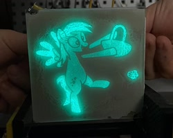 Size: 1280x1018 | Tagged: safe, derpy hooves, g4, craft, el display, el segment display, electroluminescence, hackaday, handmade, irl, photo, solo