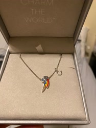 Size: 4032x3024 | Tagged: safe, photographer:buceps, rainbow dash, g4, official, alex woo, cutie mark, horseshoes, jewelry, merchandise, silver