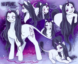 Size: 2048x1675 | Tagged: safe, artist:maplewozapi, oc, oc only, oc:neptune, pony, unicorn, leonine tail, solo, tail, witch