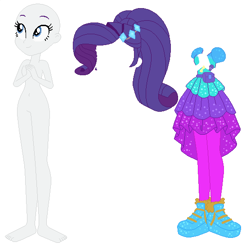 Size: 556x546 | Tagged: safe, artist:lordsfrederick778, artist:selenaede, rarity, equestria girls, g4, alternate design, base used, simple background, solo, white background