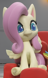 Size: 1046x1684 | Tagged: safe, edit, edited screencap, screencap, fluttershy, pegasus, pony, g4, g4.5, hat in the way, my little pony: stop motion short, confused, cute, solo