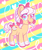 Size: 1920x2260 | Tagged: safe, artist:dolcisprinkles, oc, oc:donut pony, pony, abstract background, bow, hair bow, heart, heart eyes, open mouth, open smile, signature, smiling, solo, standing, tail, tail bow, wingding eyes