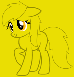 Size: 1003x1047 | Tagged: safe, artist:raini-bases, artist:spitfirethepegasusfan39, earth pony, pony, g4, adult blank flank, base used, blank flank, gold background, male, mr. men, mr. men little miss, mr. quiet, ponified, quiet, raised hoof, raised leg, silence, simple background, smiling, solo, stallion