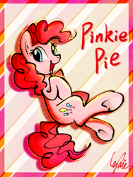 Size: 1125x1500 | Tagged: safe, artist:lydia, pinkie pie, earth pony, pony, g4, looking at you, smiling, smiling at you