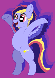 Size: 4134x5846 | Tagged: safe, artist:glitchedwoody, oc, oc only, oc:shooting star (gw), pegasus, pony, g5, digital art, freckles, simple background, solo