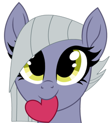 Size: 1755x1935 | Tagged: safe, artist:starshade, artist:twilyisbestpone, limestone pie, earth pony, pony, g4, base used, cute, daaaaaaaaaaaw, female, heart, hnnng, limabetes, looking at you, mare, mouth hold, simple background, smiling, smiling at you, solo, transparent background, weapons-grade cute, when she smiles