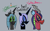 Size: 1387x849 | Tagged: safe, artist:notsafeforsanity, idw, cosmos, nightmare moon, queen chrysalis, changeling, changeling queen, draconequus, pony, g4, bust, girlboss, gray background, simple background, trio