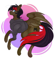 Size: 1820x2048 | Tagged: safe, artist:dejji_vuu, oc, oc only, pegasus, pony, clothes, glasses, hoodie, male, simple background, solo, stallion, transparent background