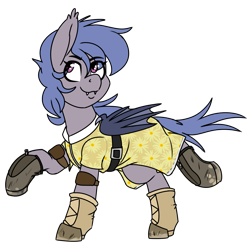 Size: 1307x1299 | Tagged: safe, artist:coatieyay, oc, oc only, oc:evenfall fusillade, bat pony, bat pony oc, boots, clothes, dress, shoes, simple background, solo, transparent background