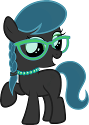 Size: 1920x2690 | Tagged: artist needed, safe, anonymous artist, queen chrysalis, silver spoon, changeling, earth pony, pony, g4, cute, female, filly, foal, fusion, fusion:queen chrysalis, fusion:silver spoon, glasses, jewelry, necklace, open mouth, open smile, pearl necklace, raised hoof, recolor, silverbetes, simple background, smiling, transparent background