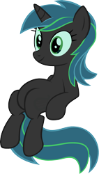 Size: 1920x3381 | Tagged: artist needed, safe, anonymous artist, lyra heartstrings, queen chrysalis, changeling, pony, unicorn, g4, female, fusion, fusion:lyra heartstrings, fusion:queen chrysalis, mare, recolor, simple background, sitting, smiling, transparent background