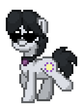 Size: 172x224 | Tagged: safe, withers, earth pony, pony, pony town, g4, animated, henchmen, male, pixel art, simple background, solo, sprite, stallion, sunglasses, transparent background, trotting