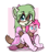 Size: 991x1109 | Tagged: safe, artist:aggie, pinkie pie, oc, earth pony, ferret, pony, anthro, g4, furry, furry oc, holding, plushie, sitting