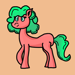 Size: 1172x1172 | Tagged: safe, artist:crystaline, derpibooru exclusive, oc, earth pony, pony, female, gradient mane, raised hoof, simple background, solo, standing