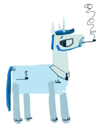 Size: 600x743 | Tagged: safe, artist:cutebrows, unicorn, pipe, simple background, solo, transparent background