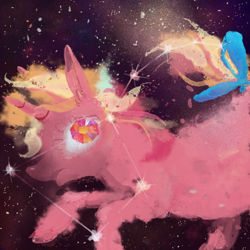 Size: 850x850 | Tagged: safe, artist:cutebrows, galaxy (g1), g1, solo, space