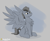 Size: 811x662 | Tagged: safe, artist:renderpoint, oc, oc only, oc:victor, pegasus, pony, chest fluff, pouting, puffy cheeks, solo, spread wings, unamused, wings