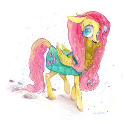 Size: 1200x1200 | Tagged: safe, artist:cutebrows, fluttershy, g4, clothes, scarf, solo