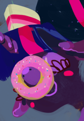 Size: 486x697 | Tagged: safe, artist:cutebrows, twilight sparkle, g4, donut, food, solo