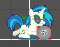 Size: 202x159 | Tagged: safe, artist:alethila, dj pon-3, vinyl scratch, fighting is magic, fighting is magic aurora, g4, blue mane, blue tail, cd, glasses, gray background, simple background, solo, tail