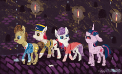 Size: 1146x697 | Tagged: safe, artist:cutebrows, doctor whooves, time turner, twilight sparkle, oc, unicorn, g4, candle, doctor whooves adventures, the doctor, unicorn twilight