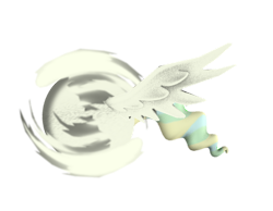 Size: 1014x788 | Tagged: safe, artist:transparentjiggly64, vapor trail, pegasus, g4, 3d, ball, rolling, simple background, spin dash, tail, transparent background, vaporball, wings