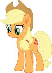 Size: 3000x4198 | Tagged: safe, artist:cloudy glow, applejack, earth pony, pony, g4, my little pony: rainbow roadtrip, .ai available, applejack's hat, cowboy hat, female, hat, mare, movie accurate, simple background, solo, transparent background, vector