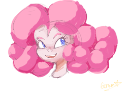 Size: 2421x1744 | Tagged: safe, artist:scrum8, pinkie pie, human, g4, female, humanized, simple background, solo, white background