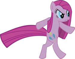 Size: 10268x8003 | Tagged: safe, artist:retroponybro, pinkie pie, earth pony, pony, g4, party of one, angry, bipedal, female, full body, inkscape, long mane, mare, pinkamena diane pie, simple background, solo, transparent background, vector, walking
