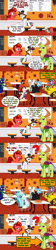 Size: 1024x4586 | Tagged: safe, artist:jasperpie, ocellus, thorax, oc, oc:ash d. drake, oc:eleboy, oc:frostbite, oc:jasper pie, oc:lightning bliss, oc:mickey motion, oc:midlightning star façade, changedling, changeling, dragon, griffon, g4, aviator goggles, cellphone, cloak, clothes, comic, derp, disguise, disguised changeling, fez, food, gemstone pizza, goggles, griffon eleboy, hat, king thorax, meat, pepperoni, pepperoni pizza, phone, pie's pizzeria, pizza, scarf